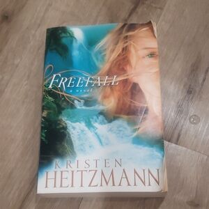 Freefall by Kristen Heitzmann - Blue and White Coffee Table Book